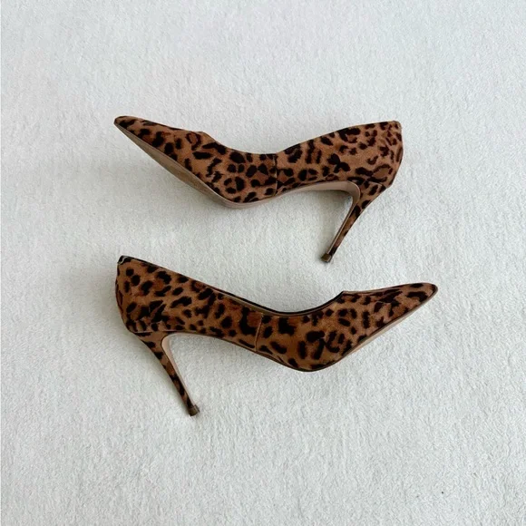 Steve Madden Leopard Print Pointed Toe Stiletto Pumps Size 6 - Picture 5 of 10